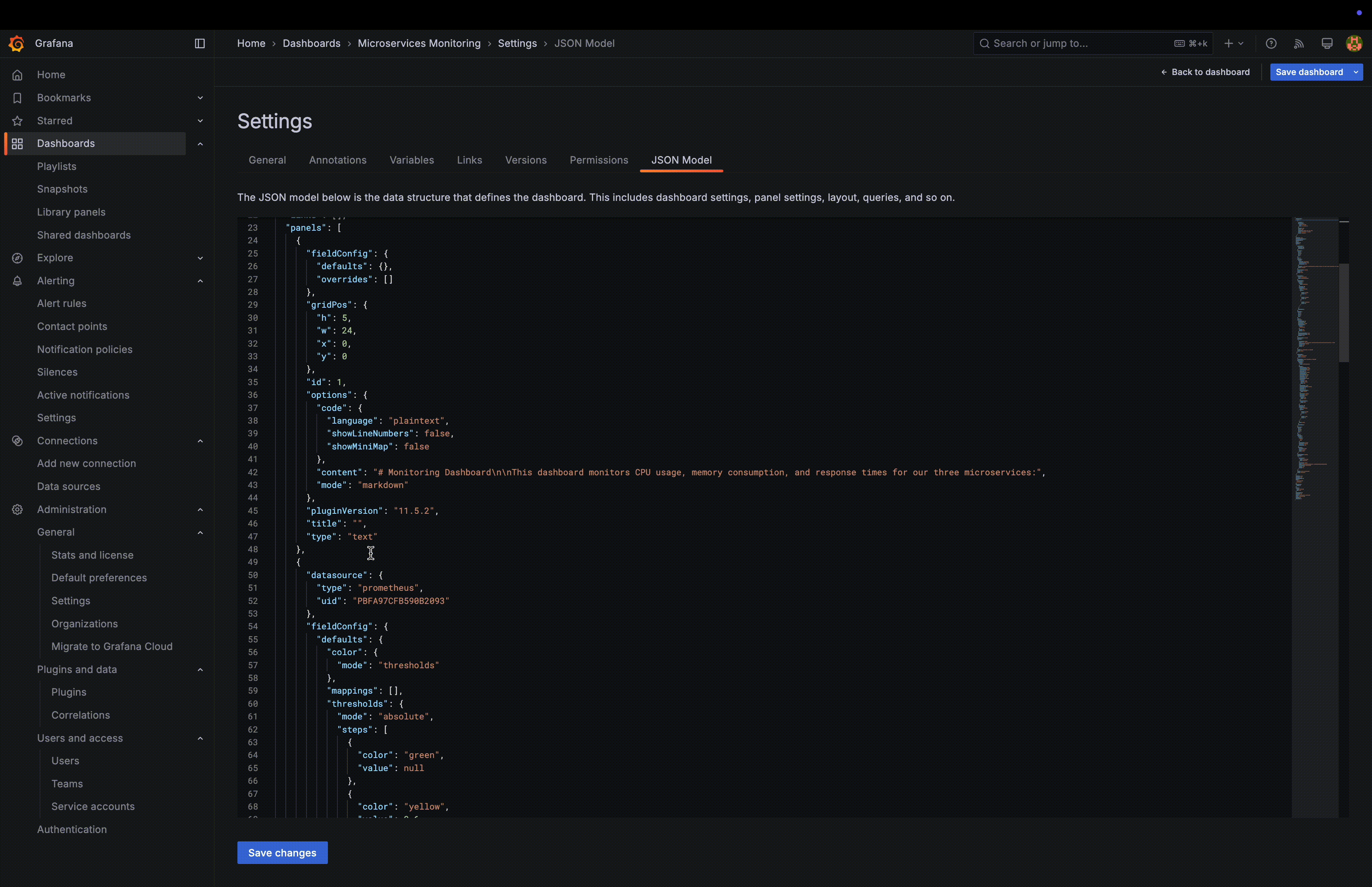 JSON example