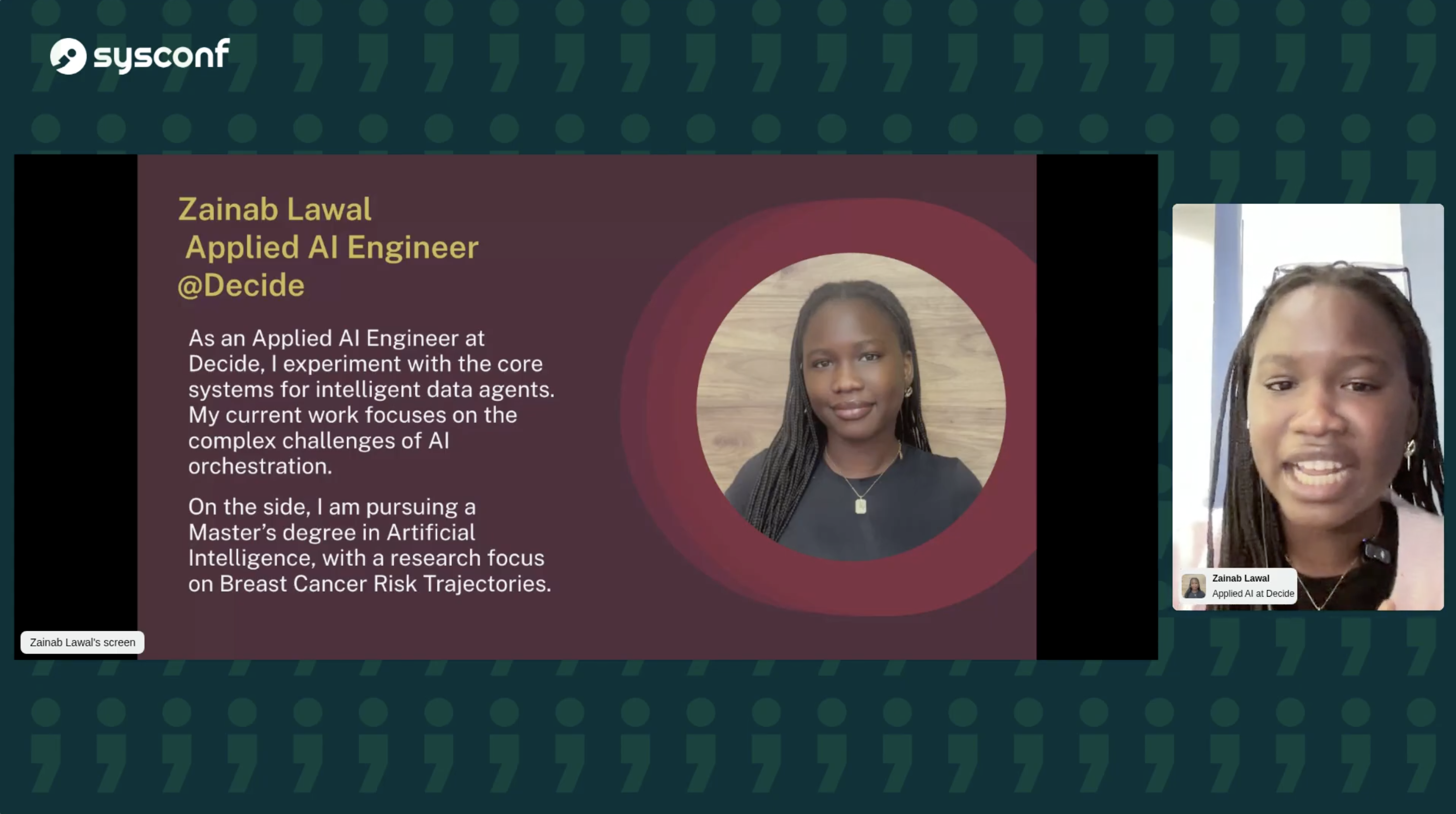 Zainab talking about AI toolbox